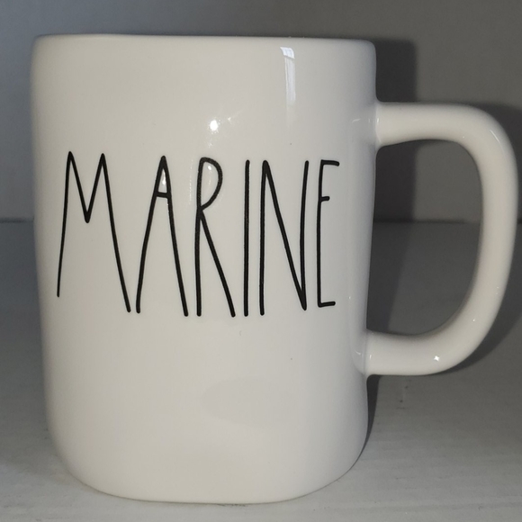 Rae Dunn Cup Mug Coffee Marine White Tea New main image 2